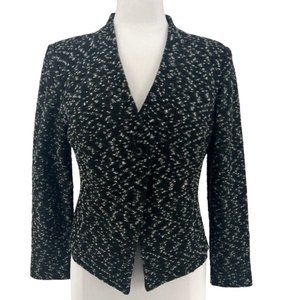 ST JOHN BLACK LABEL For NORDSTROM Boucle Jacket SIZE 10 Black Knits Coat Blazer
